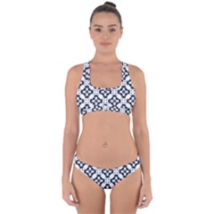 Abstrait Formes Bleu  Cross Back Hipster Bikini Set by kcreatif