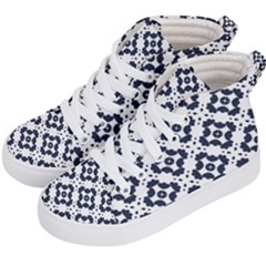 Abstrait Formes Bleu  Kids  Hi-top Skate Sneakers by kcreatif