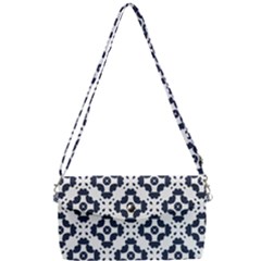 Abstrait Formes Bleu  Removable Strap Clutch Bag