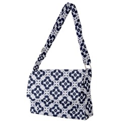 Abstrait Formes Bleu  Full Print Messenger Bag (l)