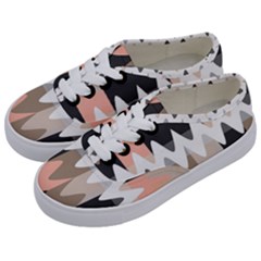 Pattern Abstrait Vagues Rose/noir/taupe Kids  Classic Low Top Sneakers by kcreatif