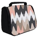 Pattern Abstrait Vagues Rose/Noir/Taupe Full Print Travel Pouch (Big) View2