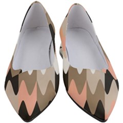 Pattern Abstrait Vagues Rose/noir/taupe Women s Block Heels 