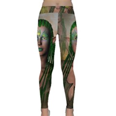 Beautiful Fairy In The Night Classic Yoga Leggings by FantasyWorld7