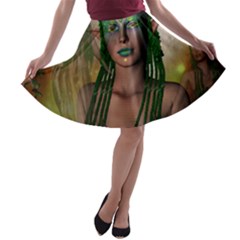 Beautiful Fairy In The Night A-line Skater Skirt by FantasyWorld7