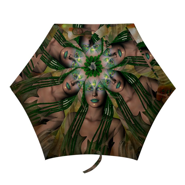 Beautiful Fairy In The Night Mini Folding Umbrellas