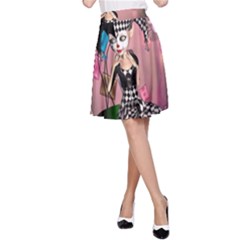 Cute Little Harlequin A-line Skirt