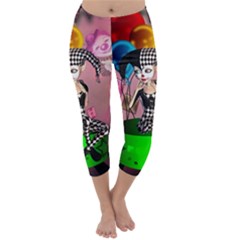 Cute Little Harlequin Capri Winter Leggings  by FantasyWorld7