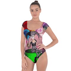 Cute Little Harlequin Short Sleeve Leotard  by FantasyWorld7