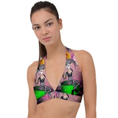 Cute Little Harlequin Halter Plunge Bikini Top by FantasyWorld7