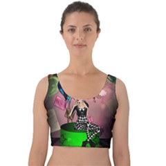 Cute Little Harlequin Velvet Crop Top by FantasyWorld7