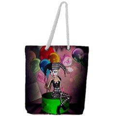 Cute Little Harlequin Full Print Rope Handle Tote (large) by FantasyWorld7