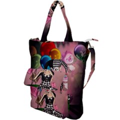 Cute Little Harlequin Shoulder Tote Bag by FantasyWorld7