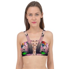 Cute Little Harlequin Cage Up Bikini Top