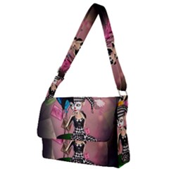 Cute Little Harlequin Full Print Messenger Bag (l)