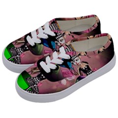 Cute Little Harlequin Kids  Classic Low Top Sneakers by FantasyWorld7