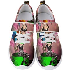 Cute Little Harlequin Men s Velcro Strap Shoes by FantasyWorld7