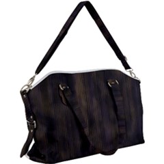 Abstrait Lignes Marron Canvas Crossbody Bag