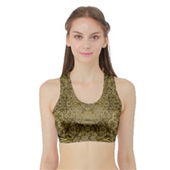 Heavy Metal Flower And Heavenly Feelings Sports Bra With Border by pepitasart