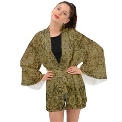 Heavy Metal Flower And Heavenly Feelings Long Sleeve Kimono