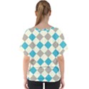 Background Graphic Wallpaper Stylized Colorful Fun Geometric Design Decor V-Neck Dolman Drape Top View2