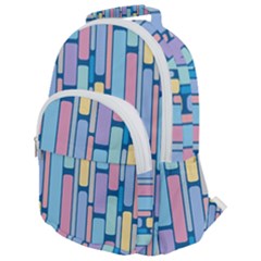 Background Wallpaper Block Pattern Rounded Multi Pocket Backpack by Vaneshart