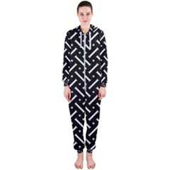 Geometric Pattern Design Repeating Eamless Shapes Hooded Jumpsuit (ladies)  by Vaneshart