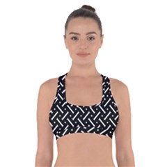 Geometric Pattern Design Repeating Eamless Shapes Cross Back Sports Bra by Vaneshart