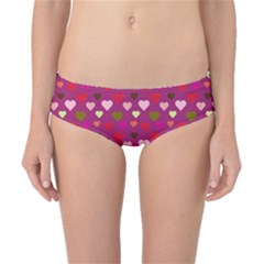 Hearts Seamlessp Attern Background Cute Love Children Symbol Kiddies Classic Bikini Bottoms by Vaneshart