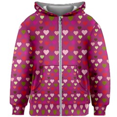 Hearts Seamlessp Attern Background Cute Love Children Symbol Kiddies Kids  Zipper Hoodie Without Drawstring by Vaneshart