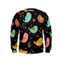 Birds Cute Pattern Background Kids  Sweatshirt View1