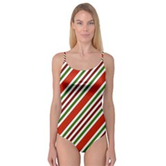 Christmas Color Stripes Camisole Leotard  by Vaneshart