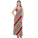 Christmas Color Stripes Sleeveless Velour Maxi Dress View1