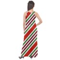 Christmas Color Stripes Sleeveless Velour Maxi Dress View2