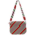 Christmas Color Stripes Saddle Handbag View3