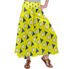 Pattern Yellow Pattern Texture Seamless Modern Colorful Repeat Satin Palazzo Pants by Vaneshart