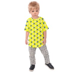 Pattern Yellow Pattern Texture Seamless Modern Colorful Repeat Kids  Raglan Tee