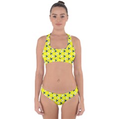 Pattern Yellow Pattern Texture Seamless Modern Colorful Repeat Cross Back Hipster Bikini Set by Vaneshart