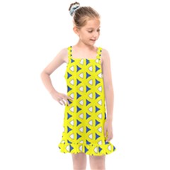 Pattern Yellow Pattern Texture Seamless Modern Colorful Repeat Kids  Overall Dress by Vaneshart