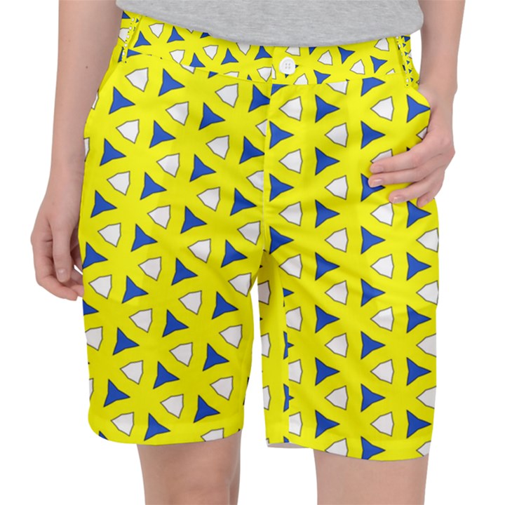 Pattern Yellow Pattern Texture Seamless Modern Colorful Repeat Pocket Shorts