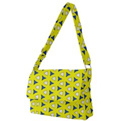 Pattern Yellow Pattern Texture Seamless Modern Colorful Repeat Full Print Messenger Bag (l) by Vaneshart