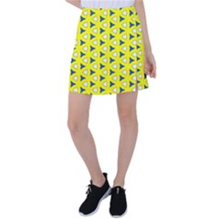 Pattern Yellow Pattern Texture Seamless Modern Colorful Repeat Tennis Skirt