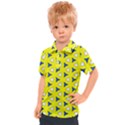 Pattern Yellow Pattern Texture Seamless Modern Colorful Repeat Kids  Polo Tee View1