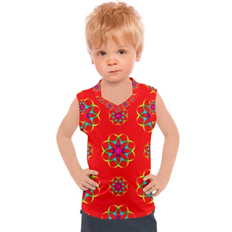 Geometric Design Decor Decorative Repeating Pattern Seamless Kids  Mesh Tank Top by Vaneshart