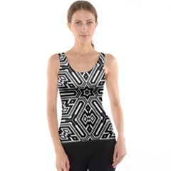 Grid Pattern Backdrop Seamless Design Geometric Patterns Line Tank Top by Vaneshart