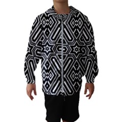 Grid Pattern Backdrop Seamless Design Geometric Patterns Line Kids  Hooded Windbreaker by Vaneshart