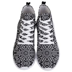 Grid Pattern Backdrop Seamless Design Geometric Patterns Line Men s Lightweight High Top Sneakers by Vaneshart