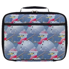 Christmas Snowman Full Print Lunch Bag by Vaneshart