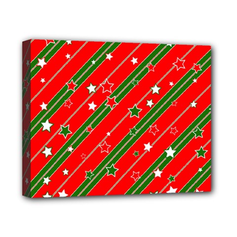 Christmas Paper Star Texture Canvas 10  X 8  (stretched) by Vaneshart