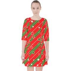 Christmas Paper Star Texture Pocket Dress by Vaneshart